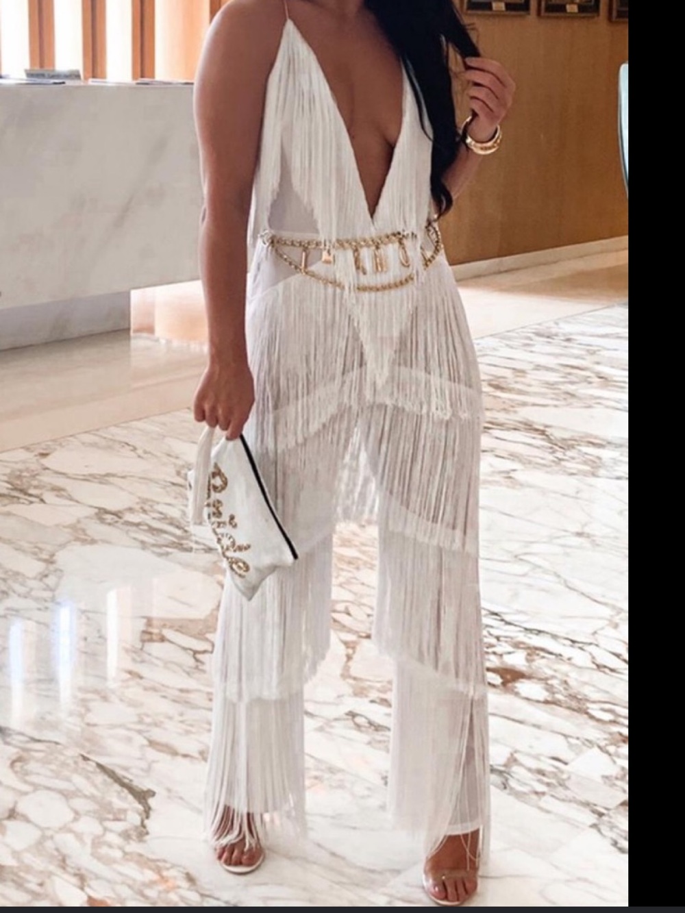Meshki Fringe jumpsuit - Picture 2 of 3